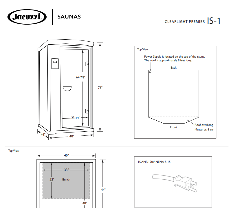 Schematic Sheets Clearlight Infrared Saunas