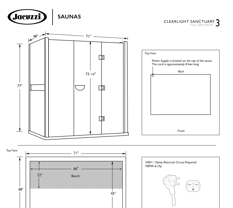 Schematic Sheets Clearlight Infrared Saunas