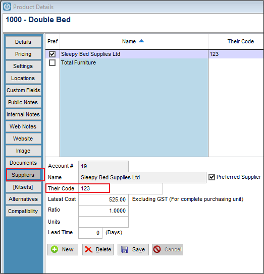 Utility Supplier Product Code Import Infusion Business Software