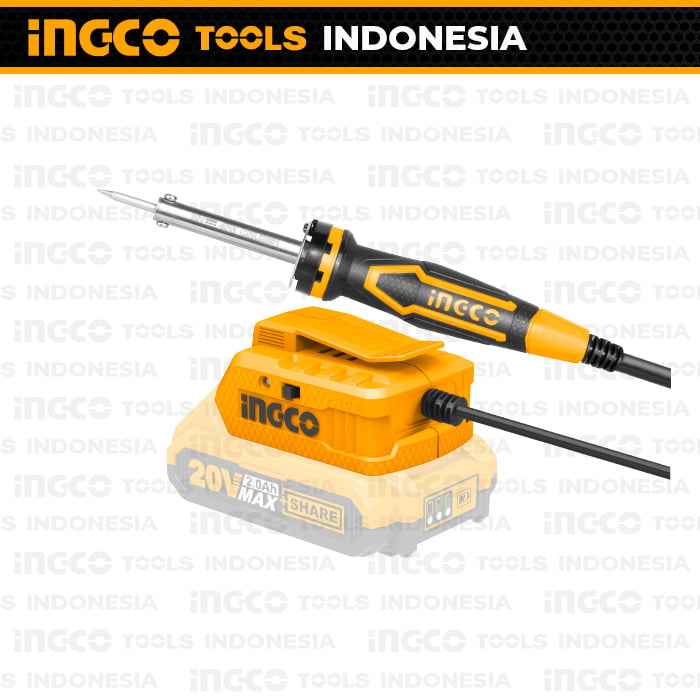 P20S Cordless Solder Iron (40 W) INGCO CSILI2001 Patri Listrik Timah