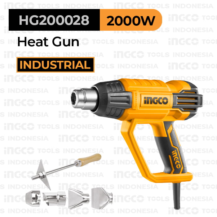 Heat Gun (2000W 50570çC) INGCO HG200028 Blower 3Level Panas Hot Gun