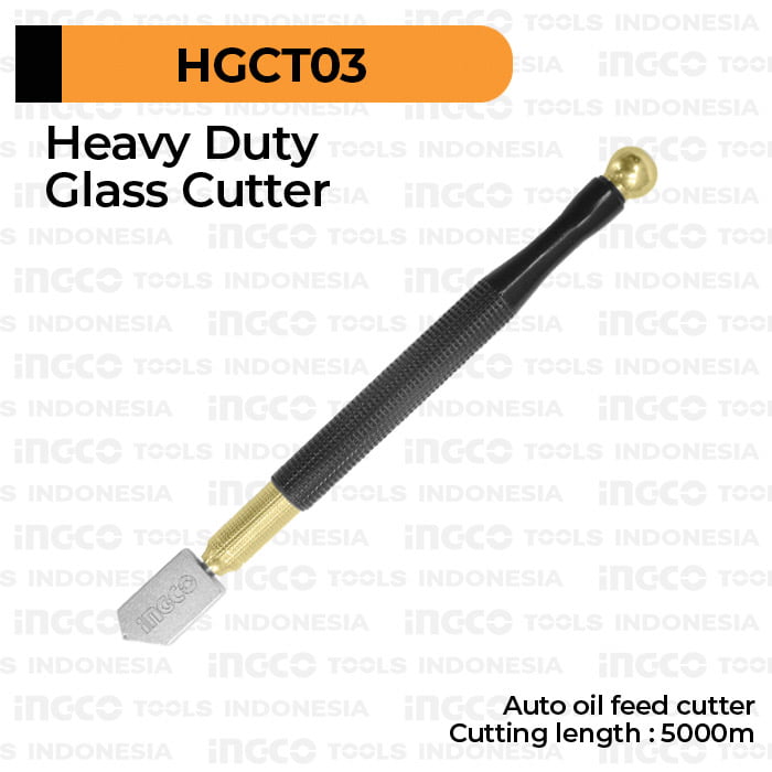 Glass Cutter Knife INGCO HGCT03 Pisau Potong Pemotong Kaca Minyak Auto Oil Feed Rolling INGCO