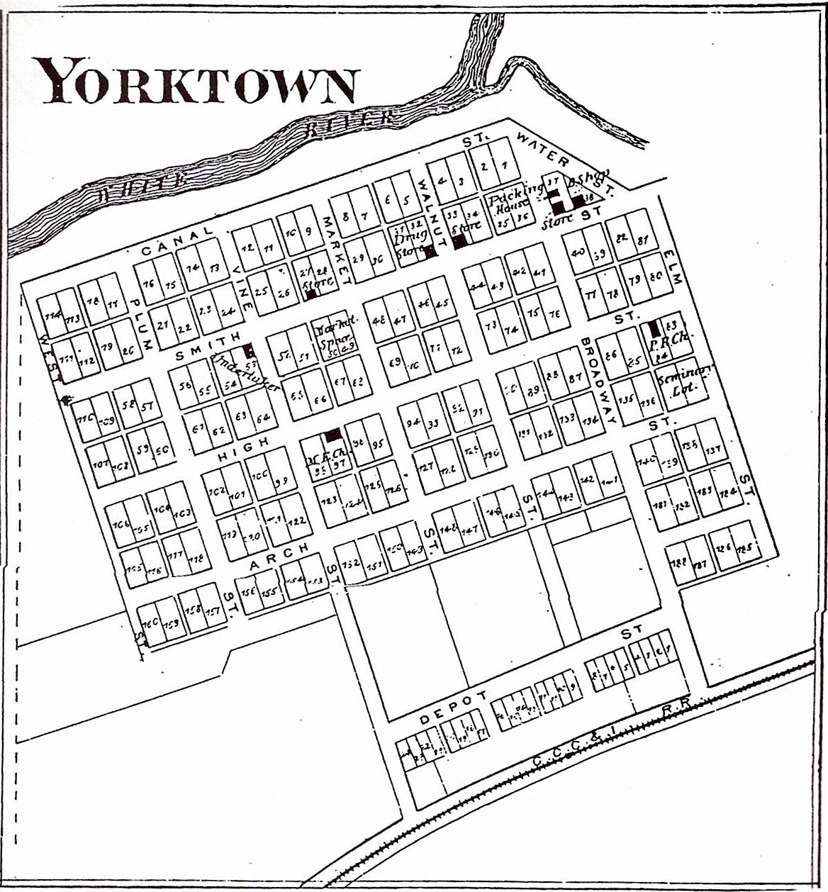 1874 Yorktown Map