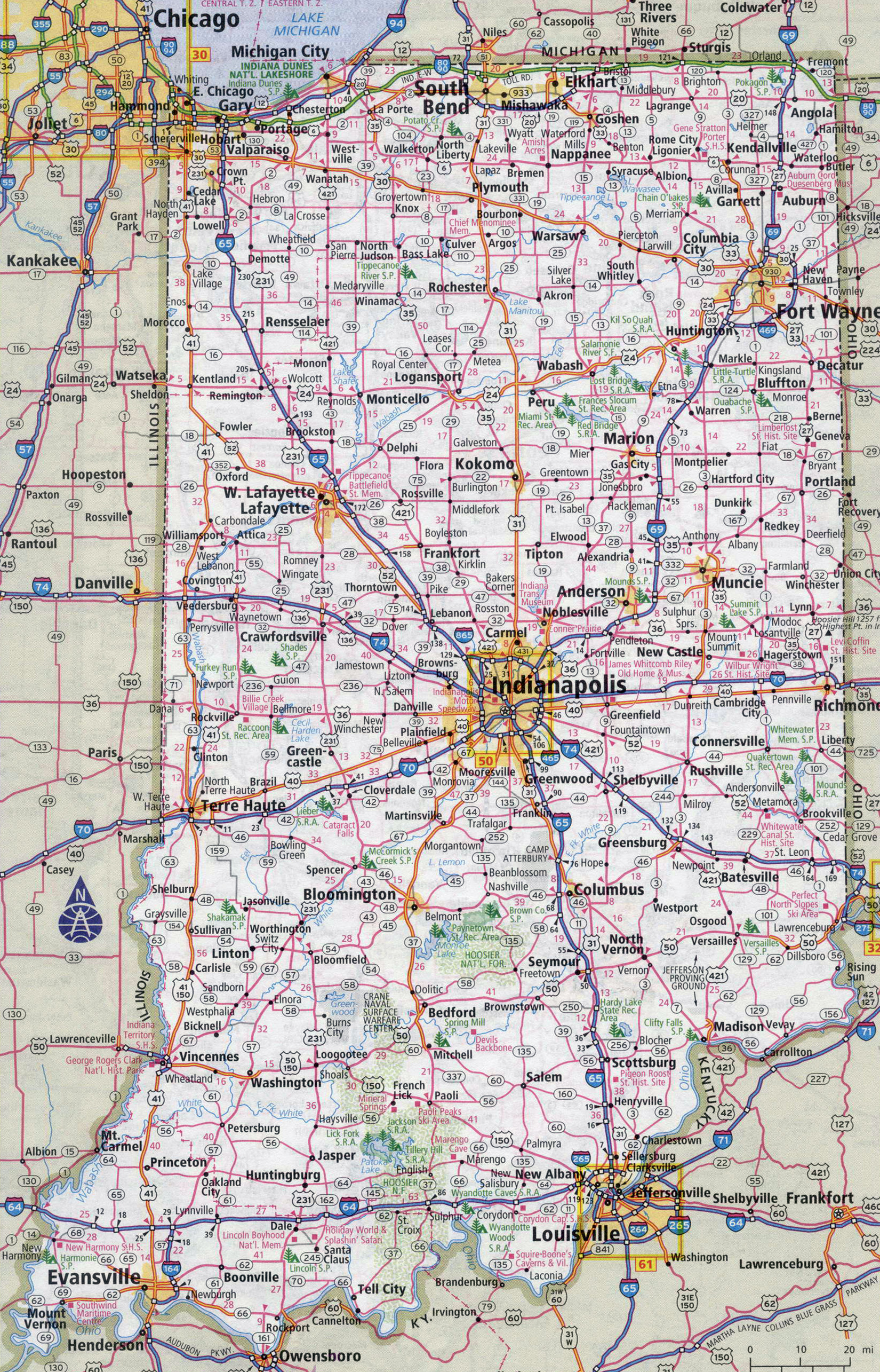Southern Indiana Map Indiana, United States Mapcarta