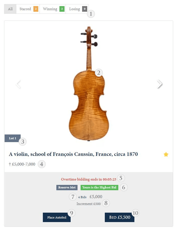 Register to bid online Musical Instrument Auctions Ingles & Hayday