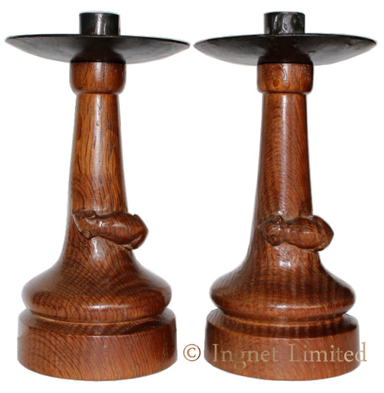 ROBERT MOUSEMAN THOMPSON EARLY CANDLESTICKS