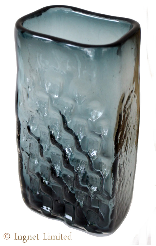 WHITEFRIARS LARGE RECTANGULAR VASE BY GEOFFREY BAXTER