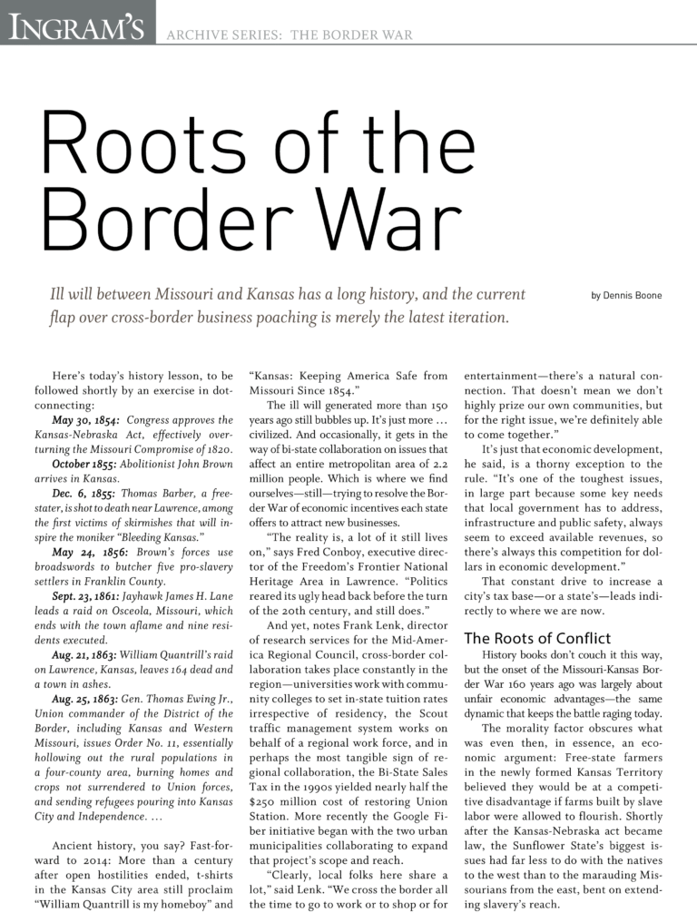 The History of the Border War Ingram's