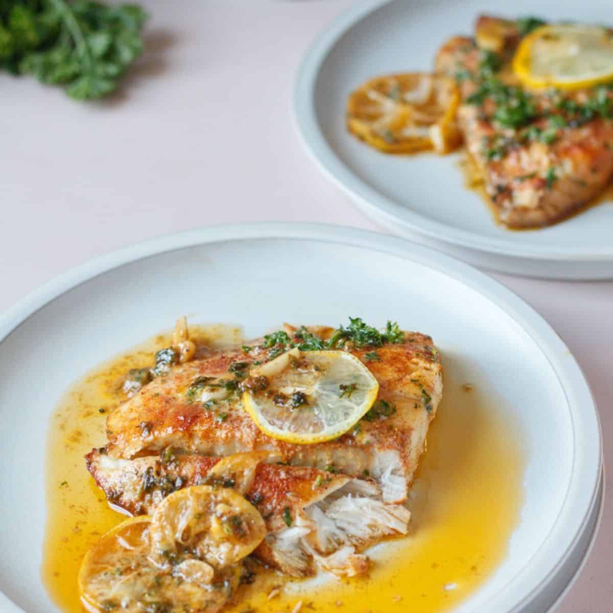 Delicious Barramundi With Lemon Butter Sauce Barramundi Recipe Tangy