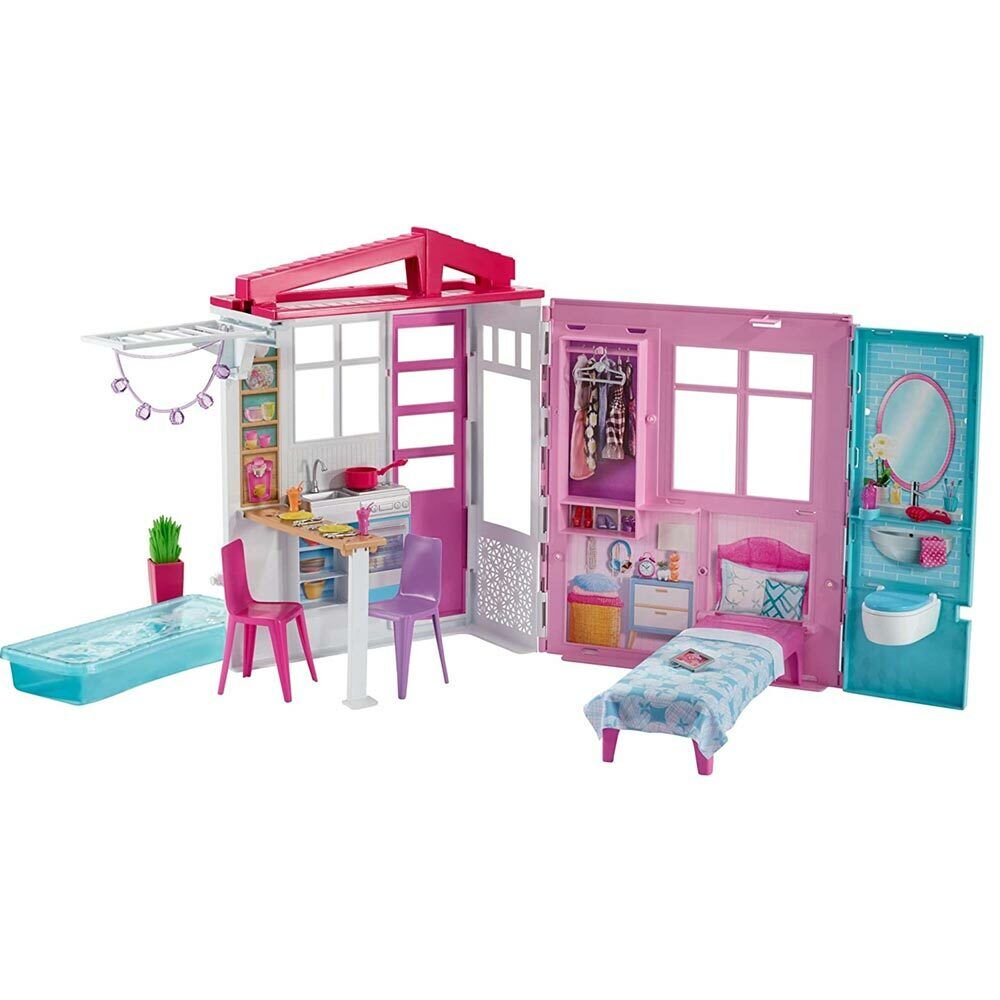 Barbie Playset Casa Loft Portatile Giocattolo Bambini con Arredi