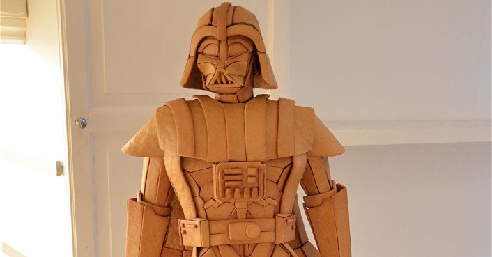 You have baked me for the last time, warns gingerbread Darth Vader