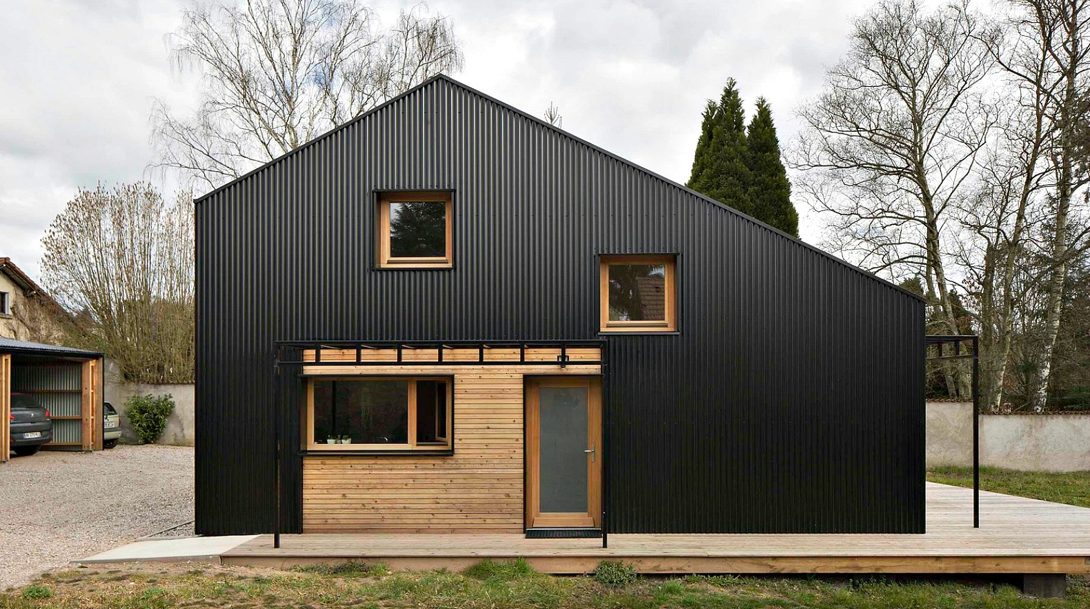 Studiolada used all wood materials to create this affordable open