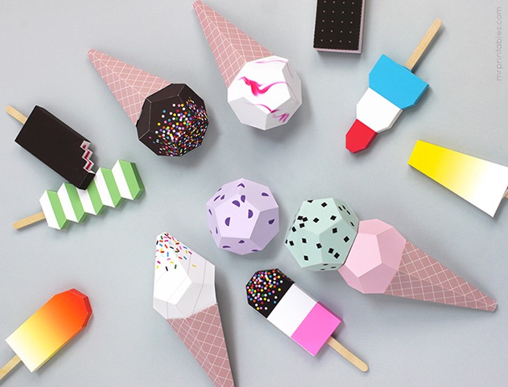 Mr Printables Paper Ice Creams Inhabitots