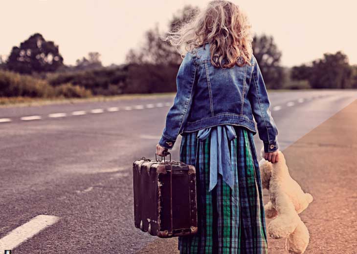 Teenage Girl Running Away From Home