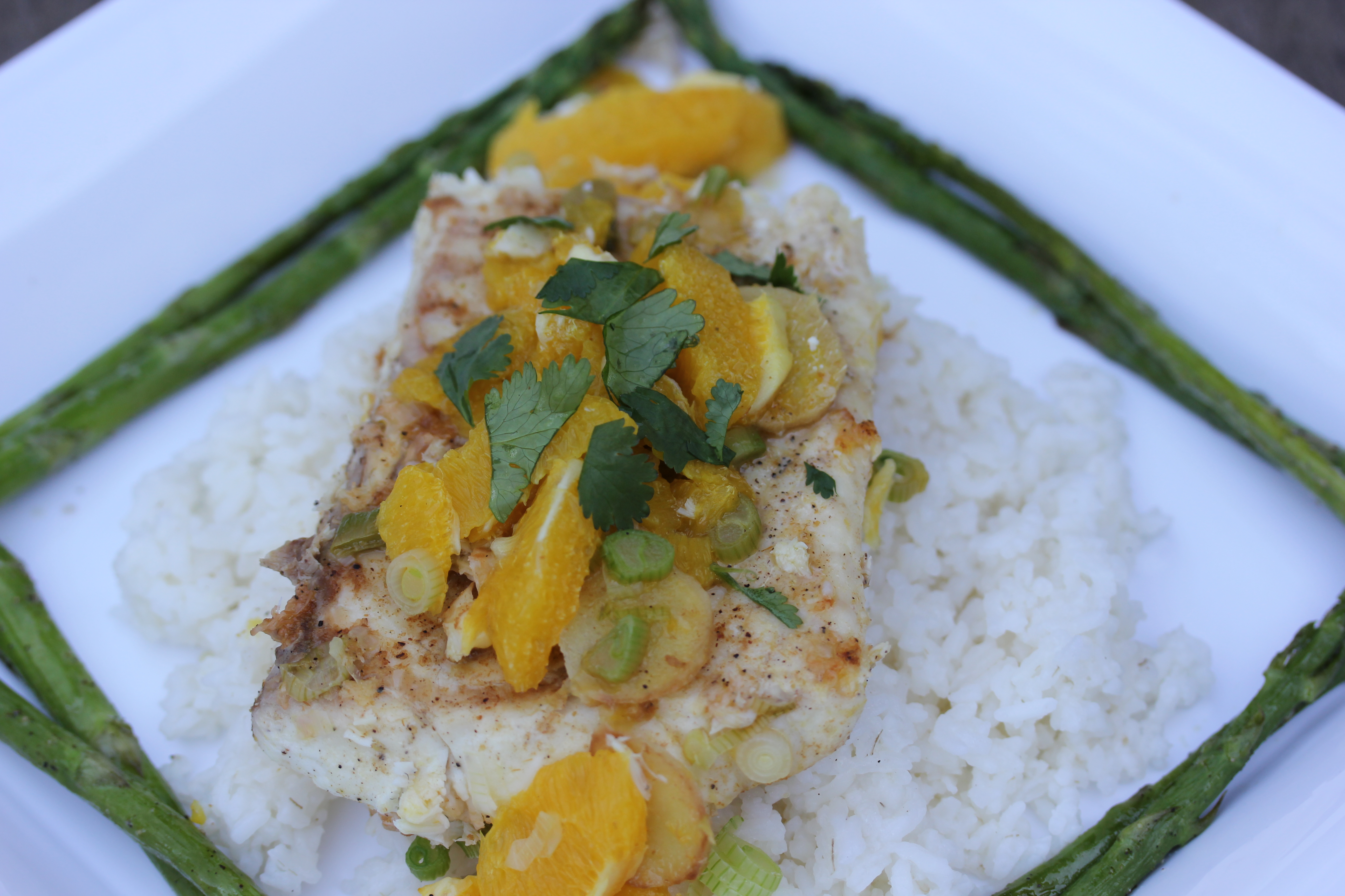 Halibut with Oranges In Her Chucks