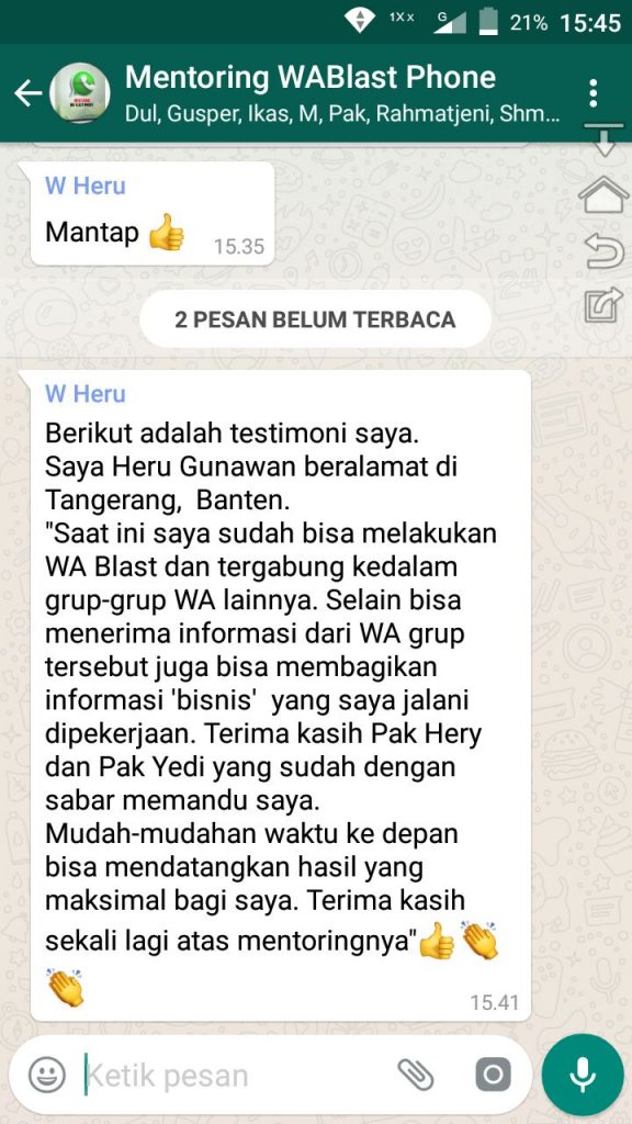 WA BLAST inilah dia