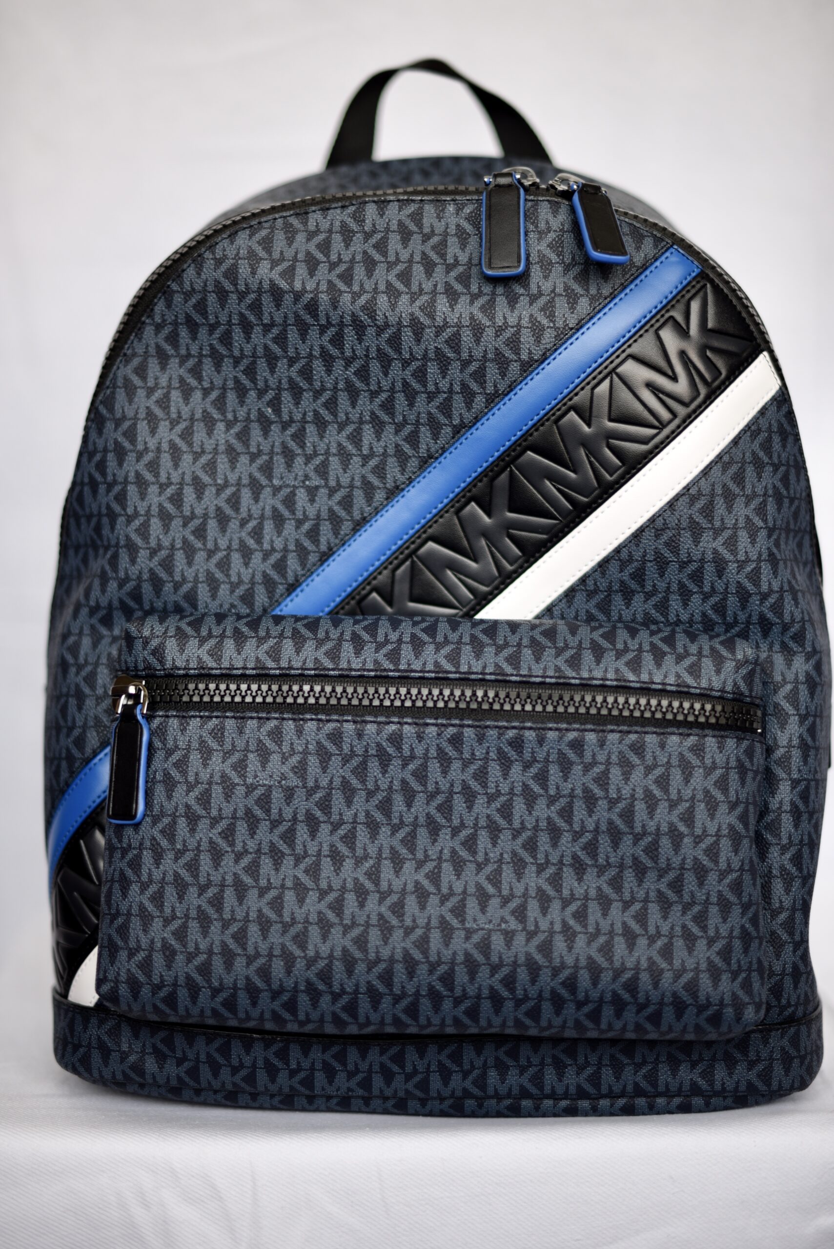 Cooper Logo Stripe Backpack in ADMRL/ATLBLU InimitableMe