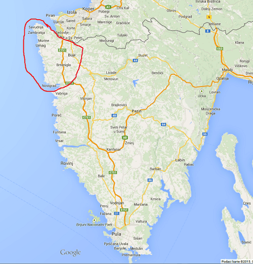 Karte Novigrad Kroatien Regionen und Orte Umag/Novigrad InIstrien.de