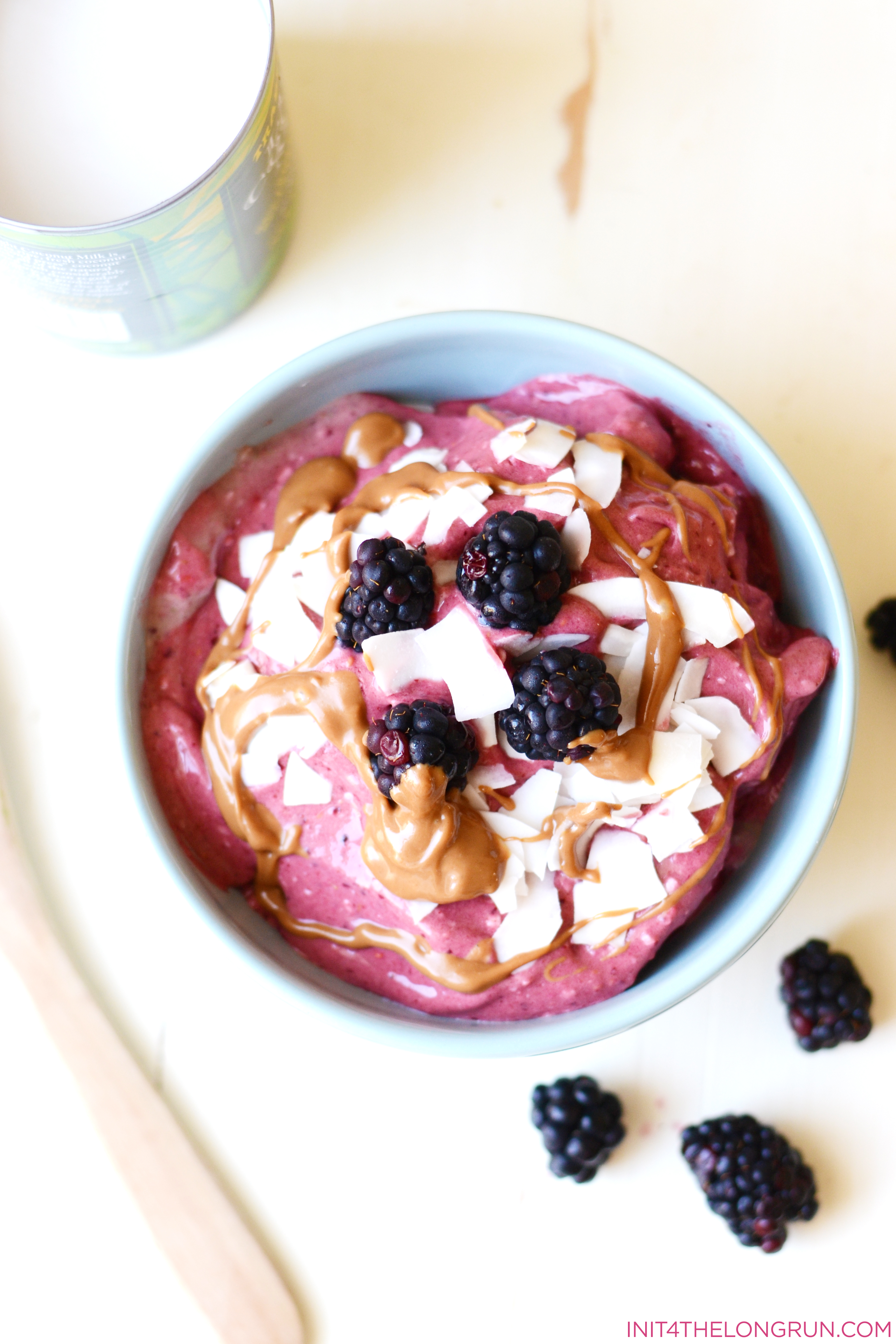 Raspberry Cherry Coconut Smoothie Bowl