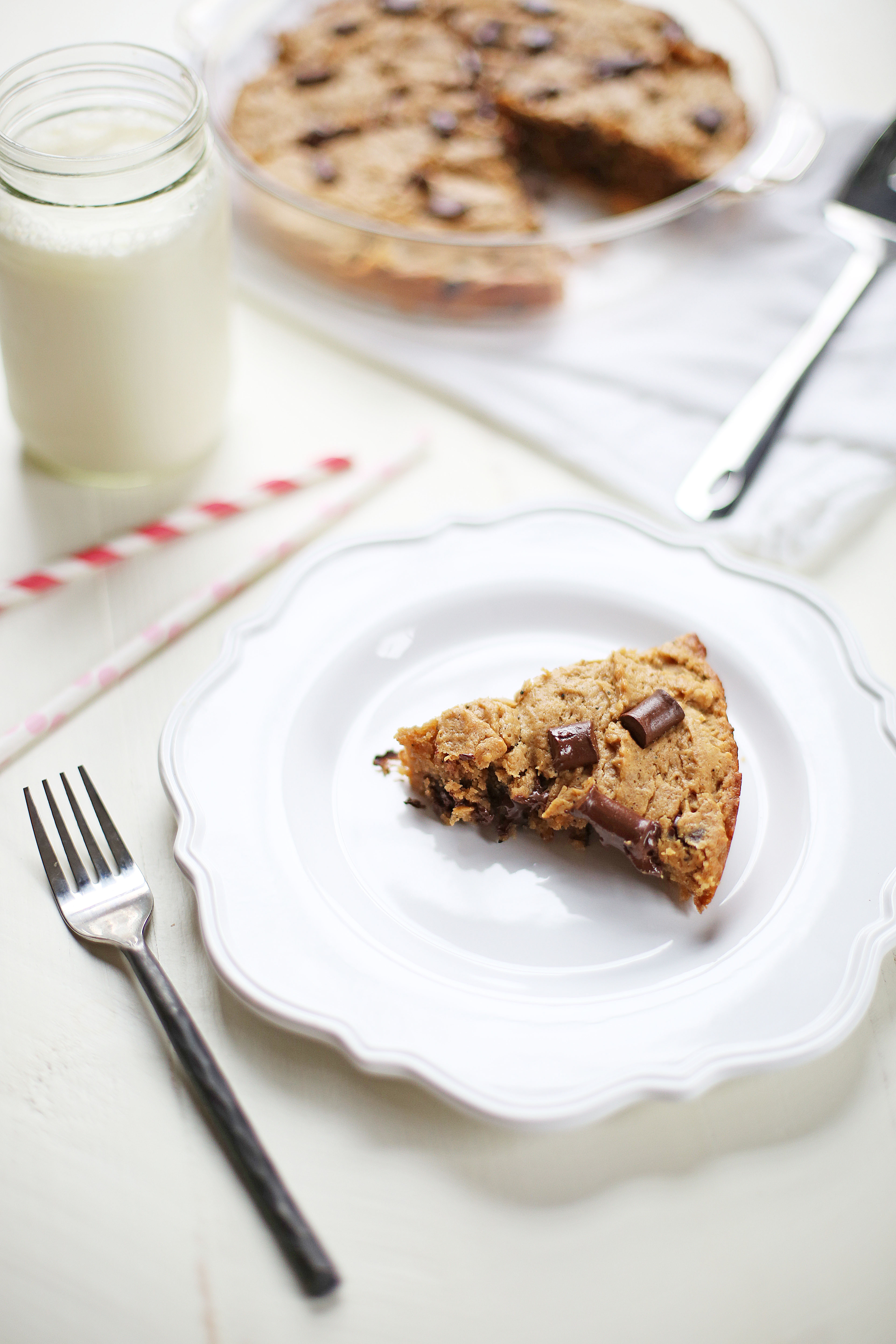 Chocolate Chip Cookie Cake (Vegan)