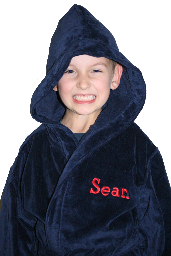 Children's and Teens Deluxe Terry Velour Robe InitialImpressions