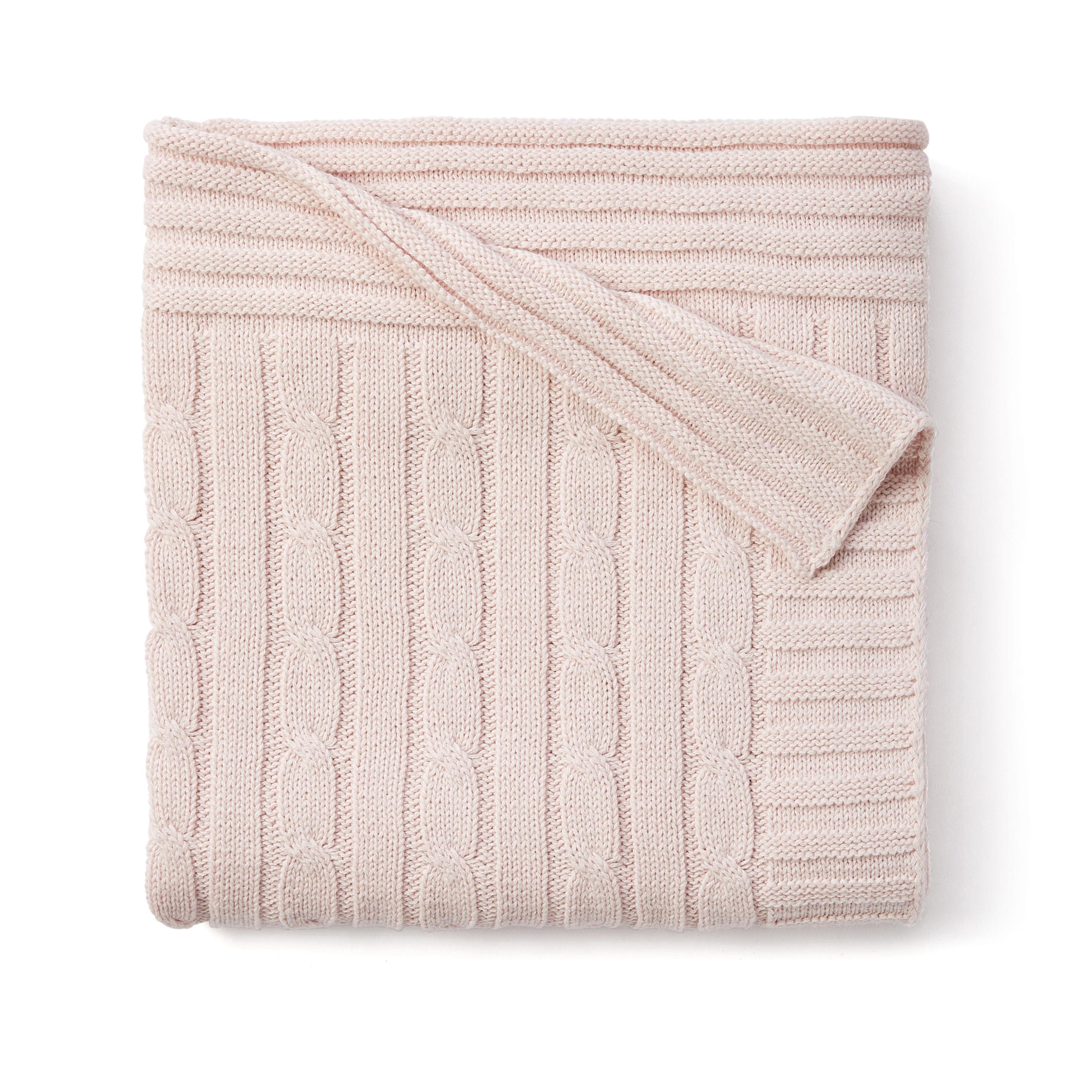 Cotton Cable Knit Baby Blanket InitialImpressions