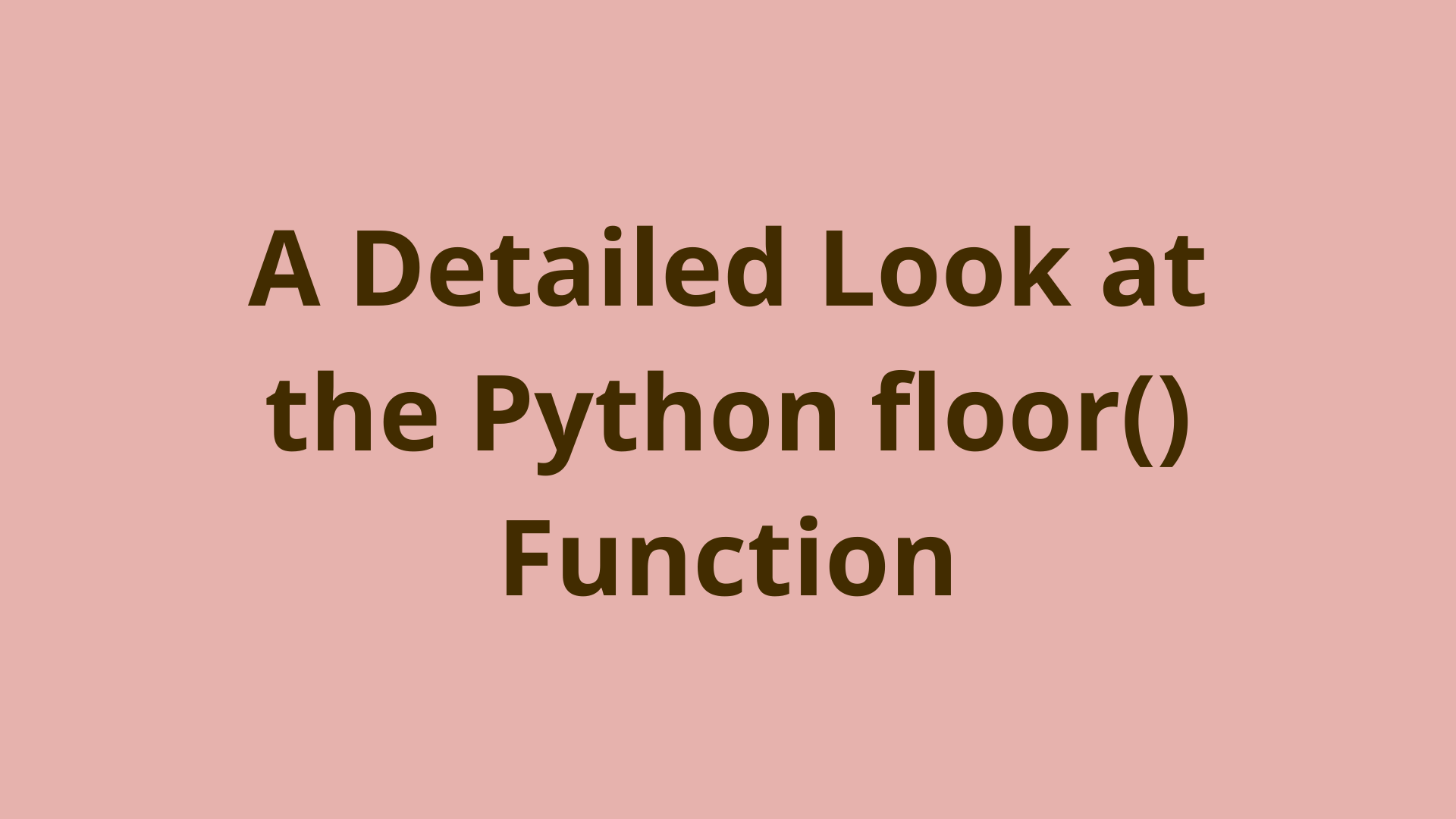 Math Floor Function Python Review Home Decor