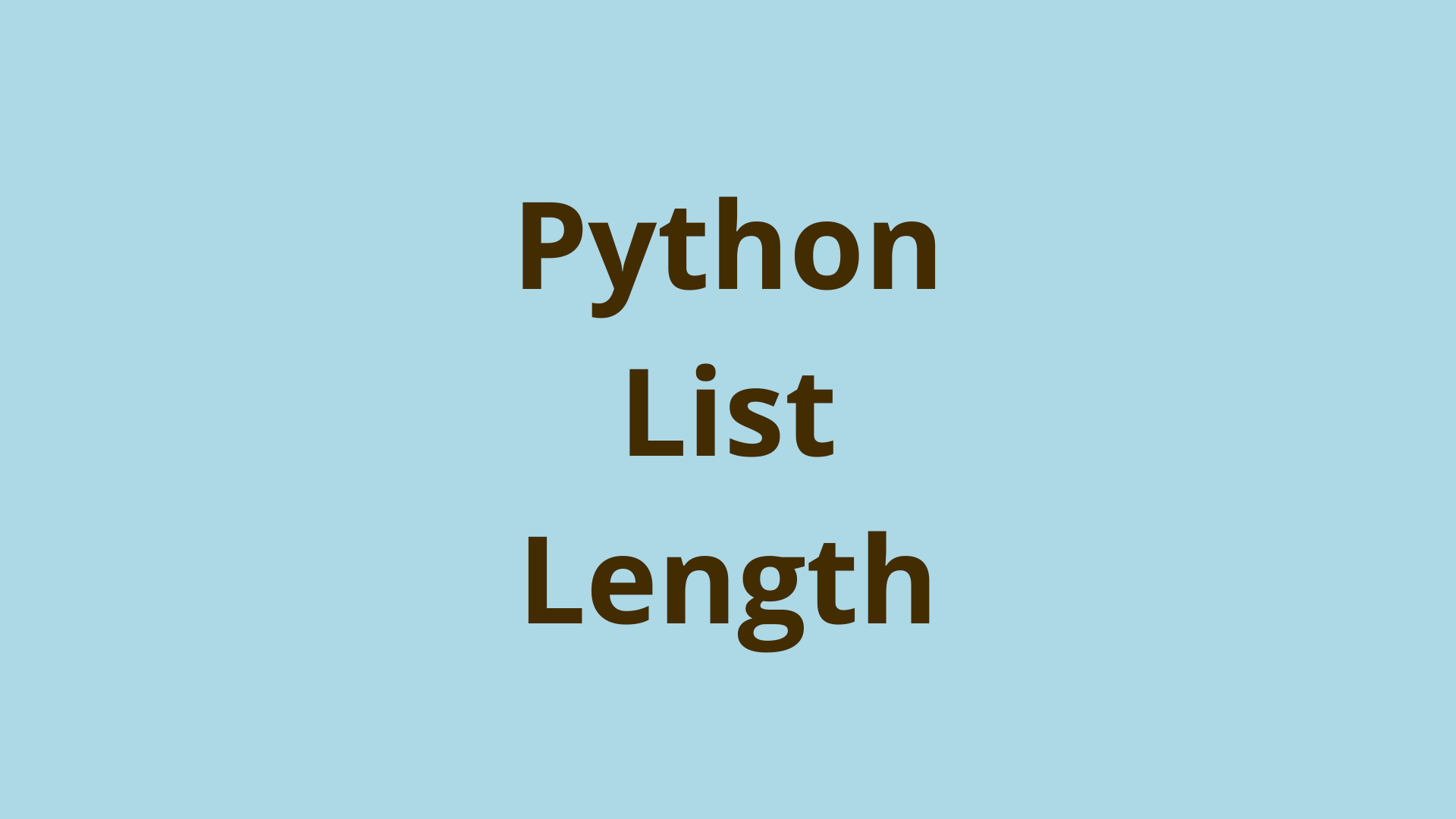 Python List Length