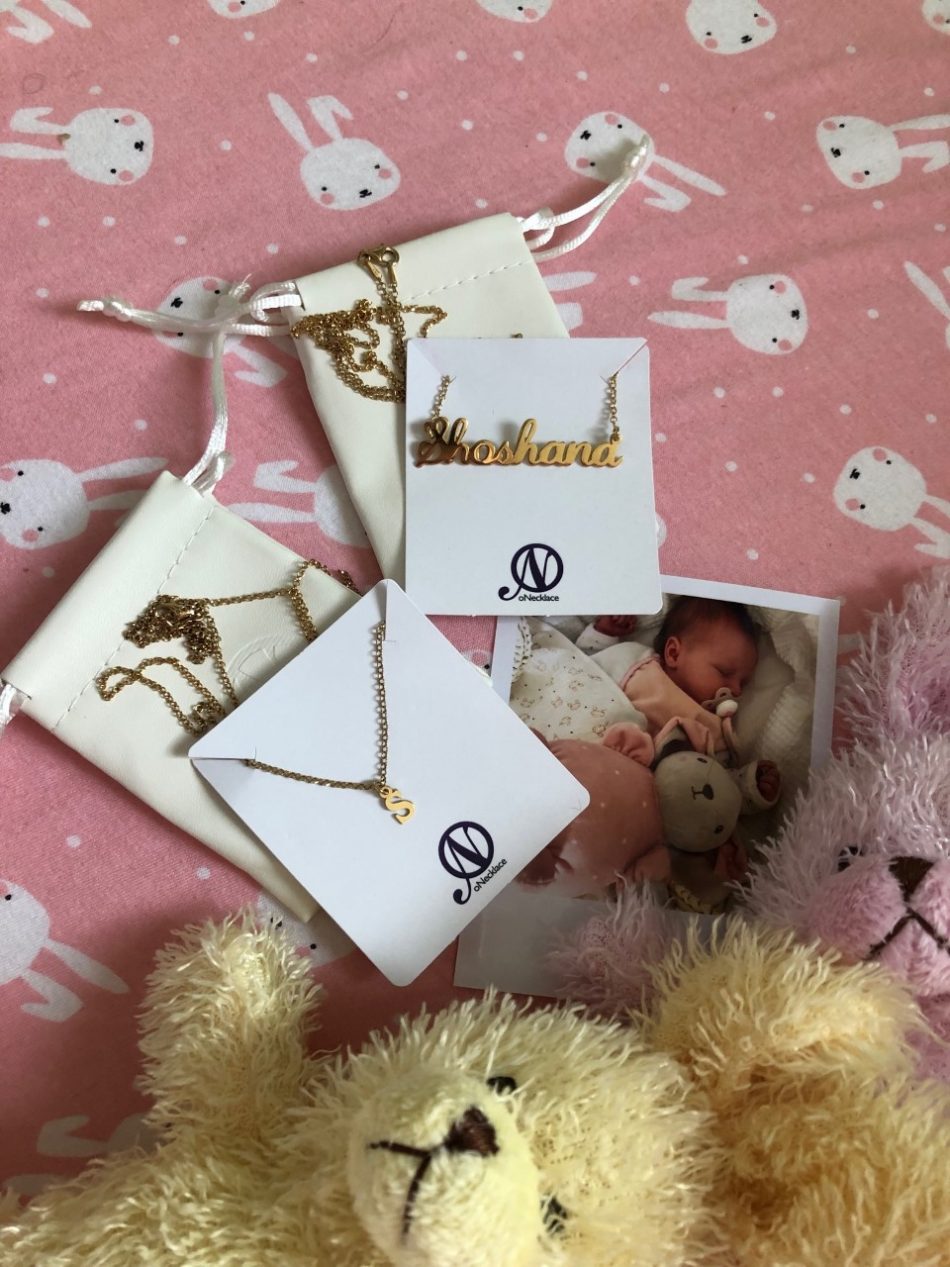 Initials CB Cadeau de naissance un collier personnalisé Onecklace