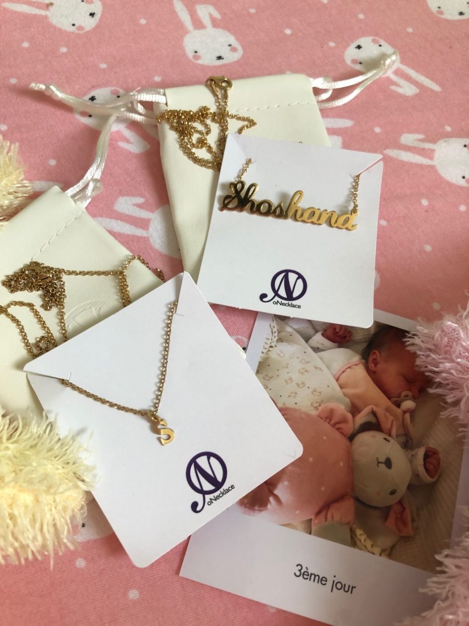 Initials CB Cadeau de naissance un collier personnalisé Onecklace