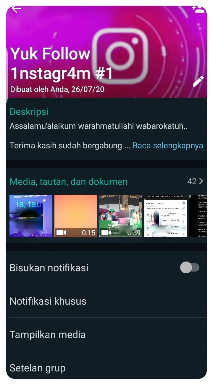 Cara Setting Agar Gambar dan Video Whatsapp Tidak Memenuhi