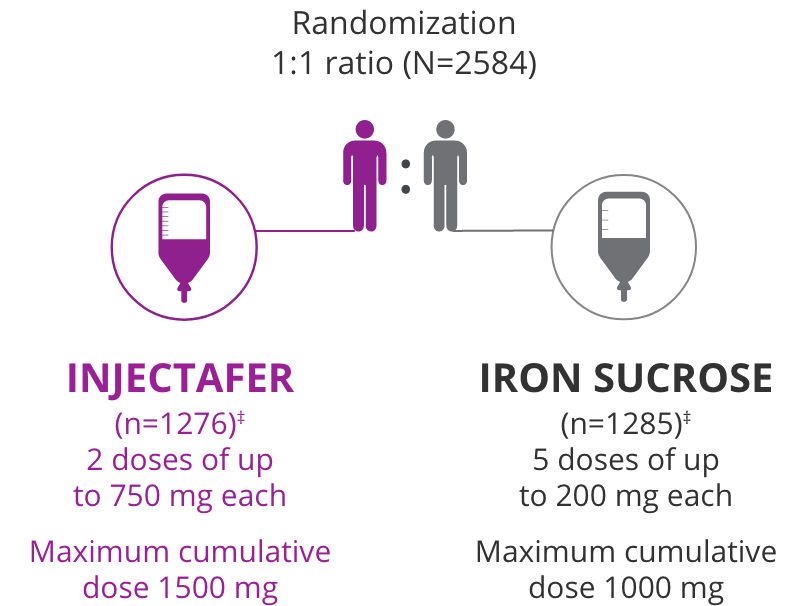 INJECTAFER® VS. IV Iron Sucrose in NDDCKD Patients
