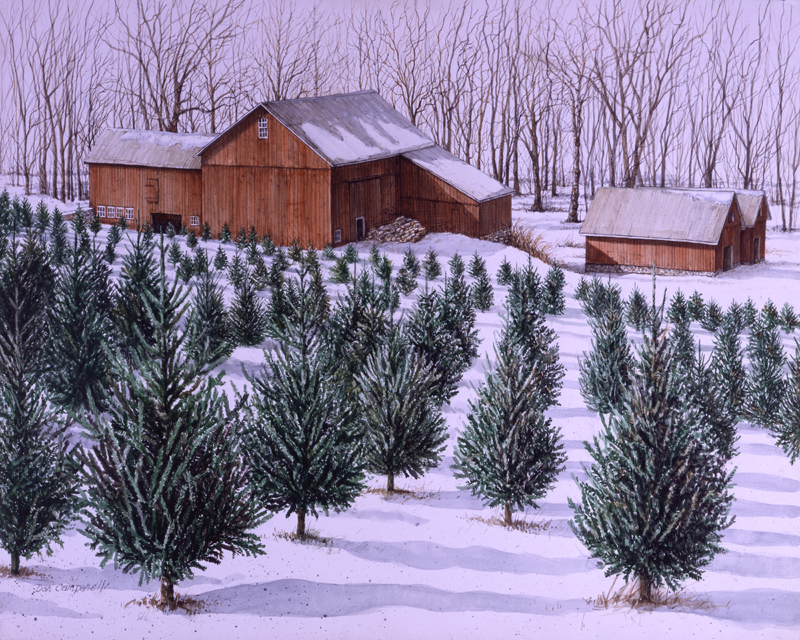 “Xmas Tree Farm” by artist Dan Campanelli Ink & Join