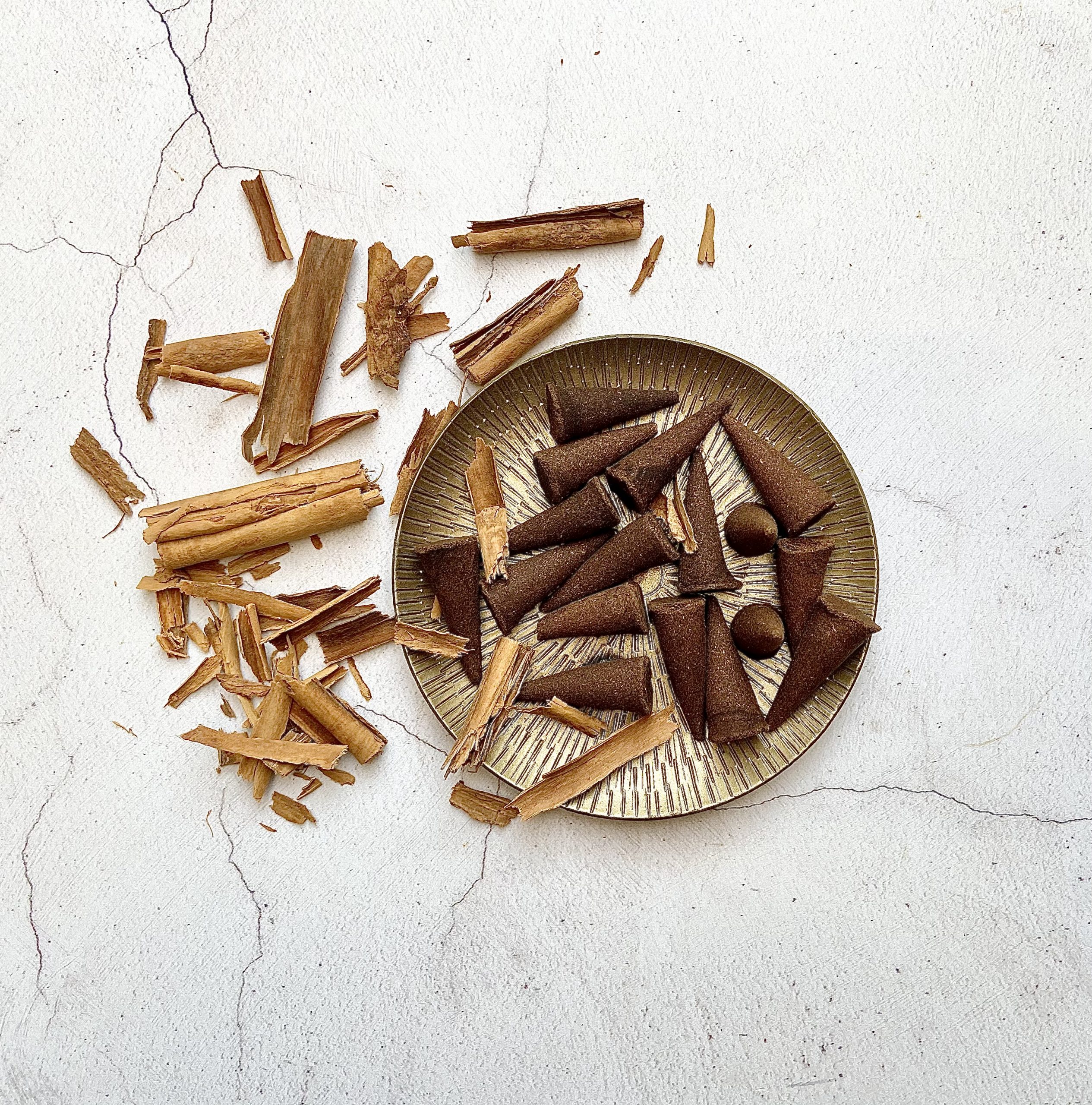 Hand dipped incense cones with a highly scented patchouli scent with