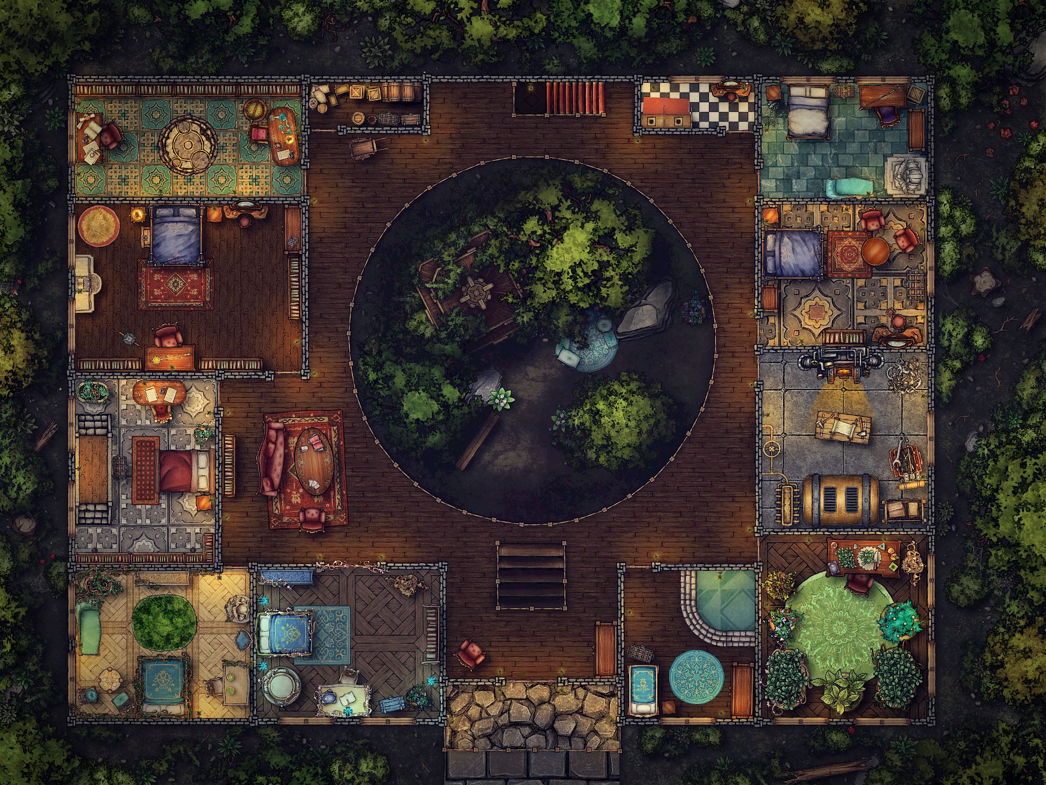 Magnificent Mansion 2nd floor Inkarnate Create Fantasy Maps Online