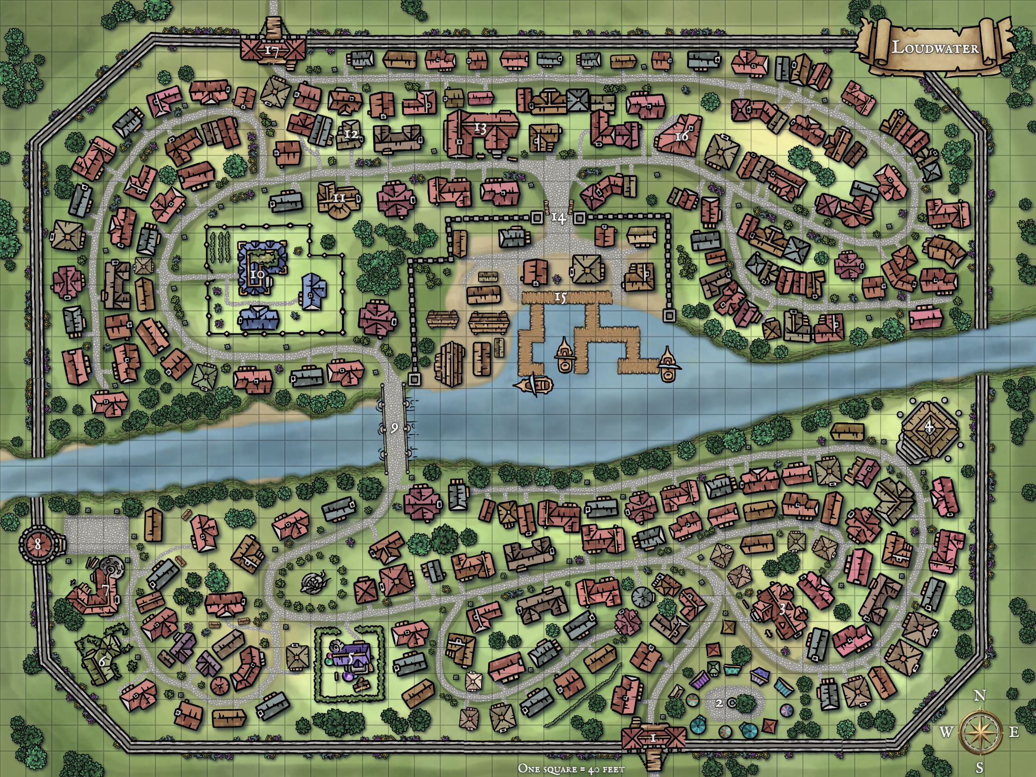 Loudwater (Sword Coast, Realms) Inkarnate Create Fantasy