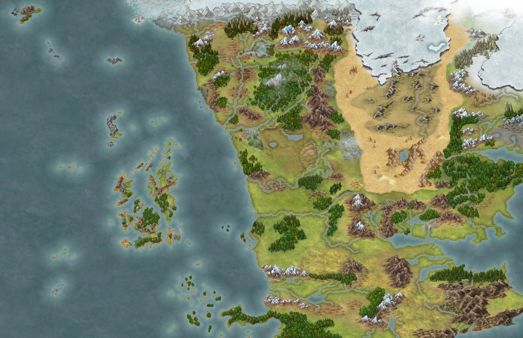 D&D Map Of Faerun D&D West Faerûn Map | Inkarnate - Create Fantasy Maps Online