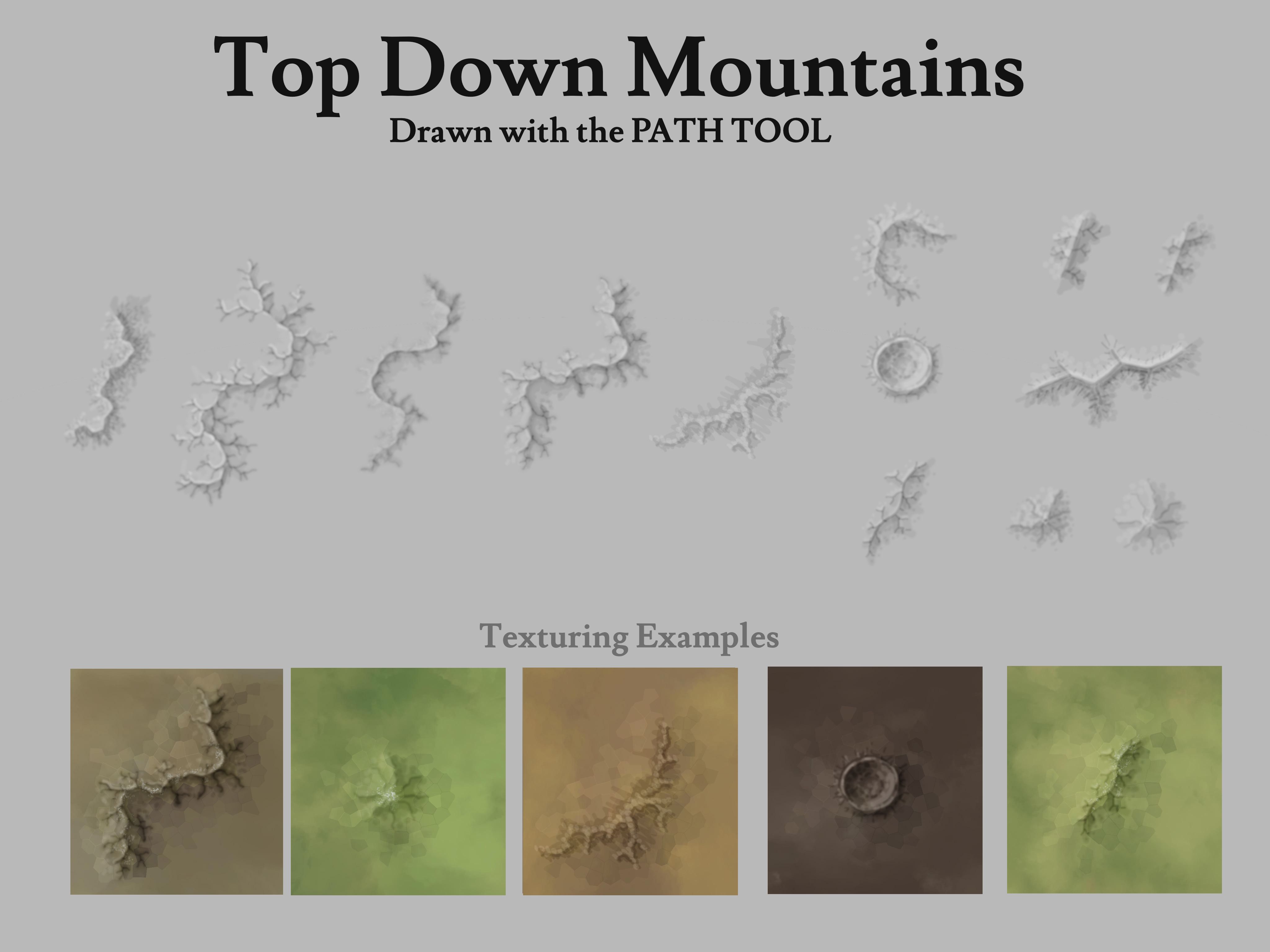 Top Down Mountains Inkarnate Create Fantasy Maps Online