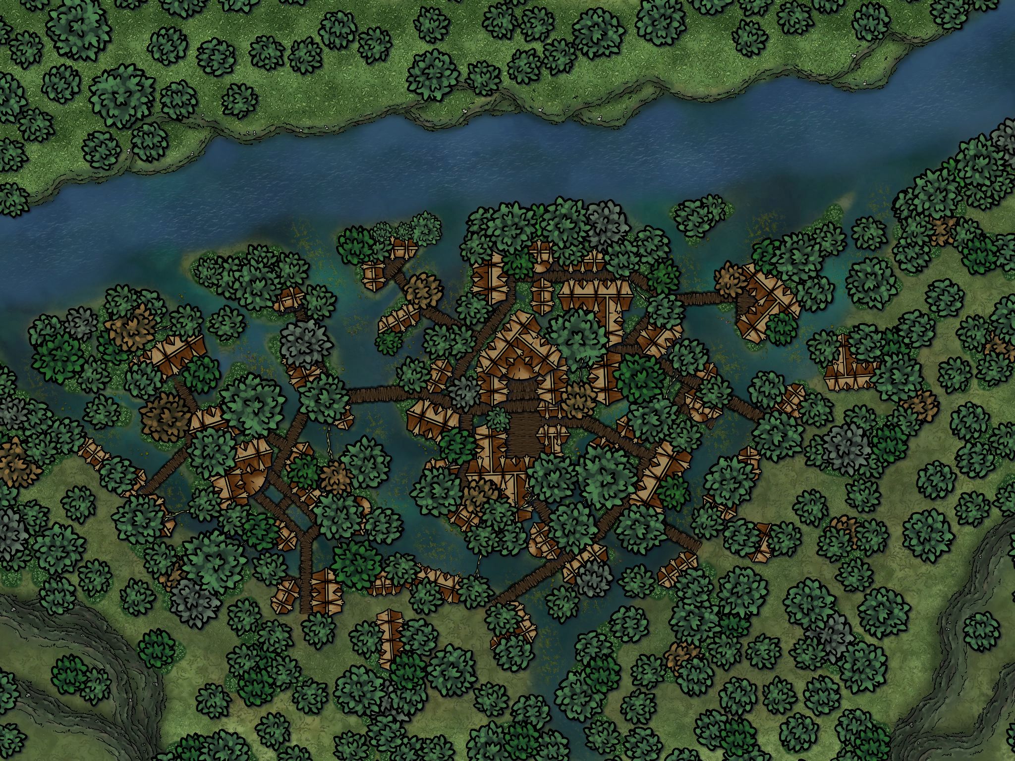 Map 56 Swamp Town Planer Map Sketch Village Map Map M vrogue.co