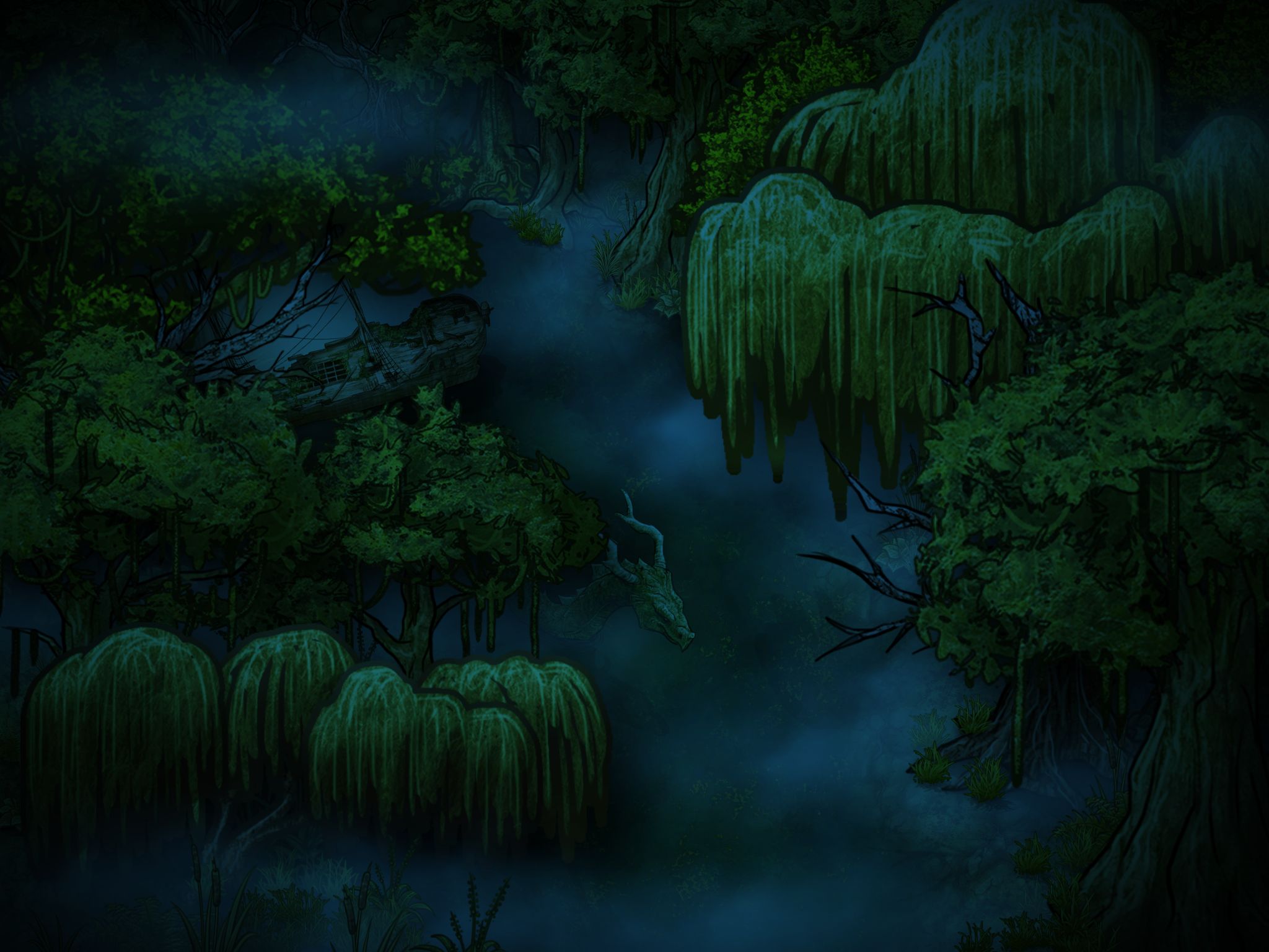 swamp scene Inkarnate Create Fantasy Maps Online