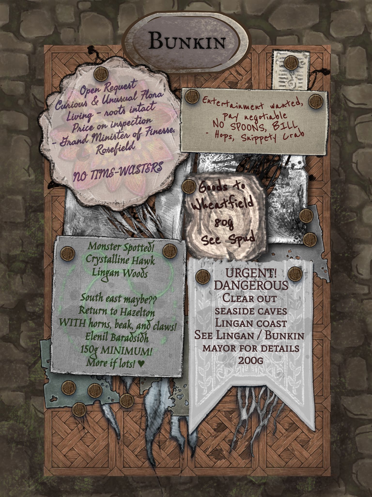 Fishing Village Quest / Notice Board Inkarnate Create Fantasy Maps