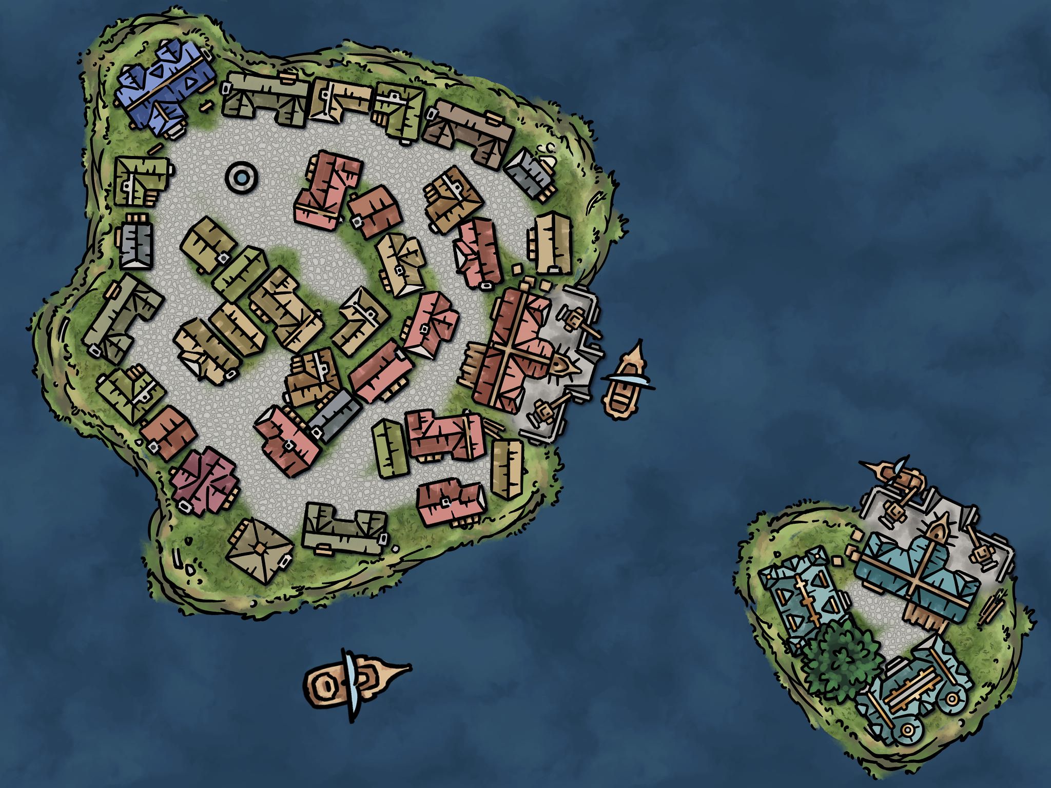 Two Islands, City Island and Aristocrat Island. Inkarnate Create