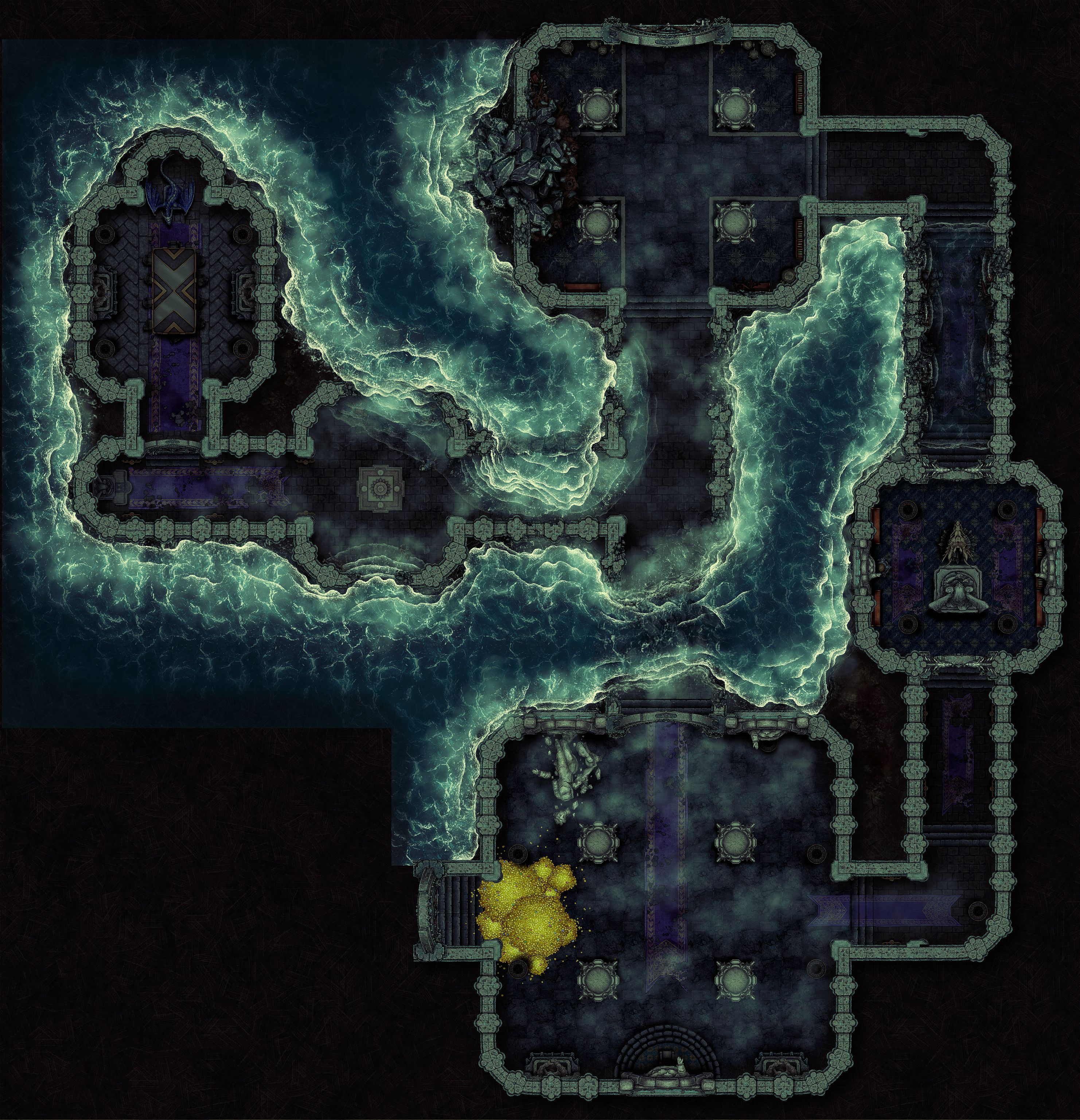 Black Shadow Dragon Lair Inkarnate Create Fantasy Maps Online