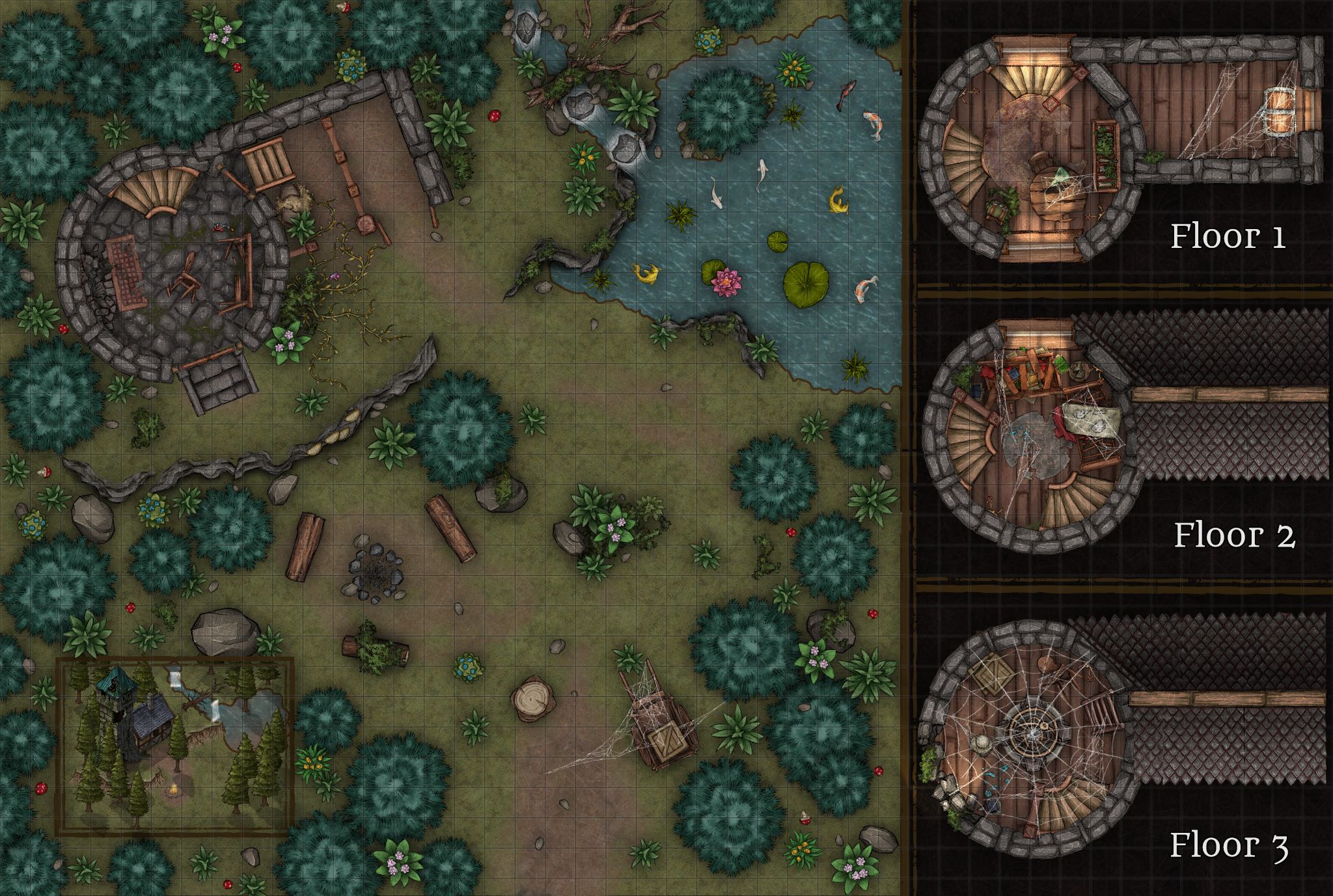 Dnd Wizard Tower Map Abandoned Wizard's Tower | Inkarnate - Create Fantasy Maps Online