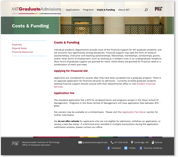 MIT Graduate Admissions