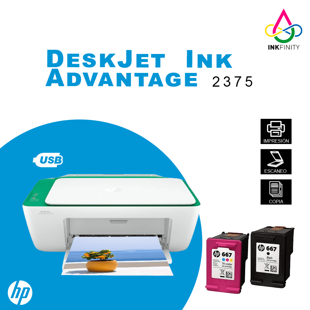 Impresora Multifuncional HP Deskjet Ink Advantage 2375 Inkfinity