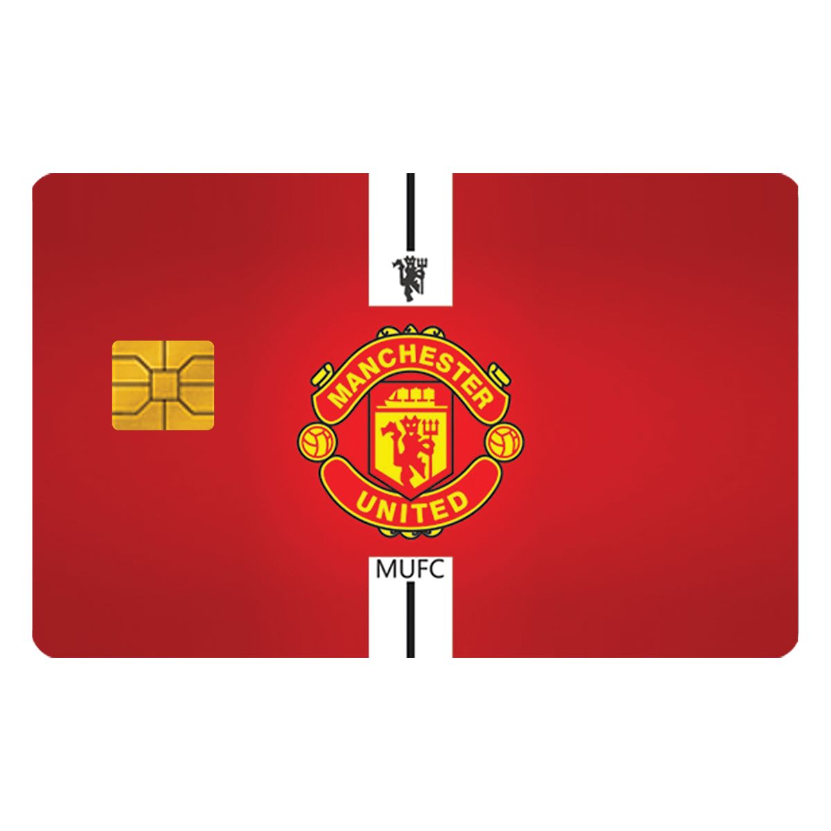 Manchester united Fan club Credit and Debit Card sticker only on Ink Fish
