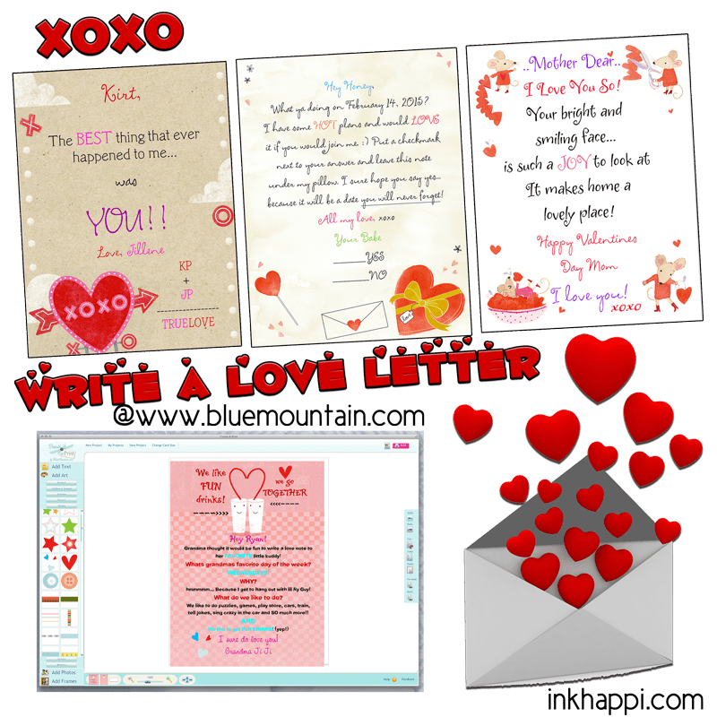 Love Letters and a 100 giveaway to take out your sweetie! inkhappi