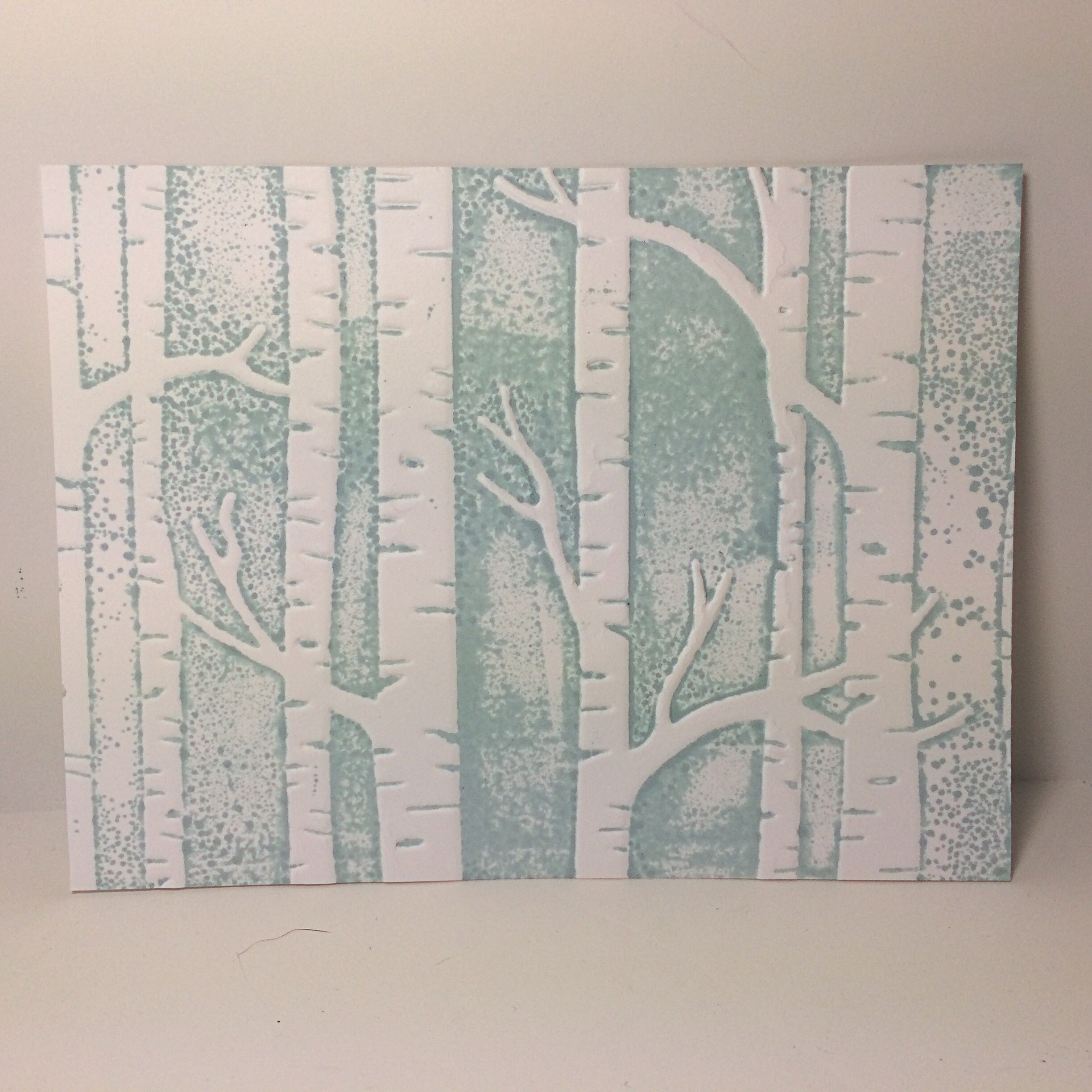 Woodland Embossing Folder Inking on the Fly