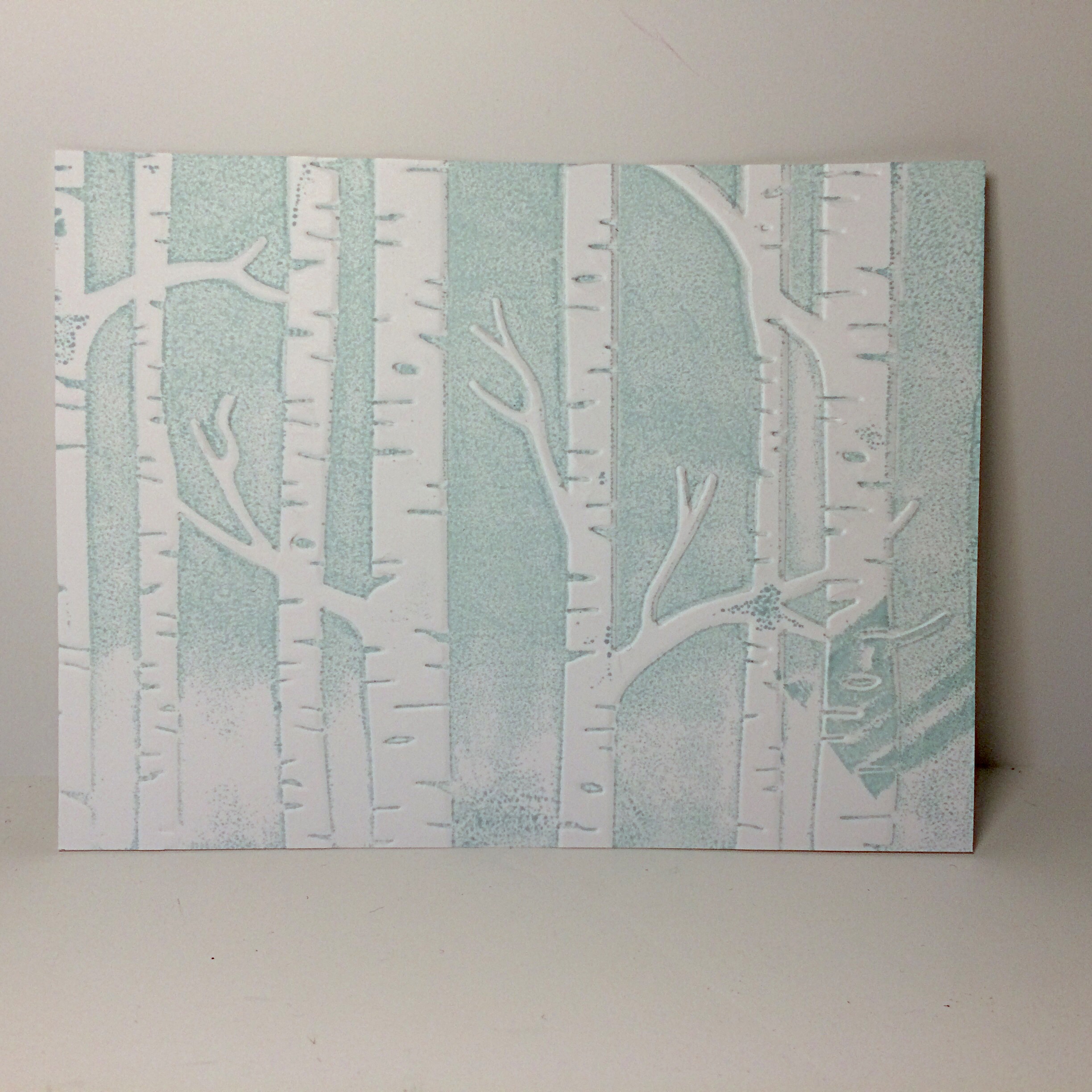 Woodland Embossing Folder Inking on the Fly